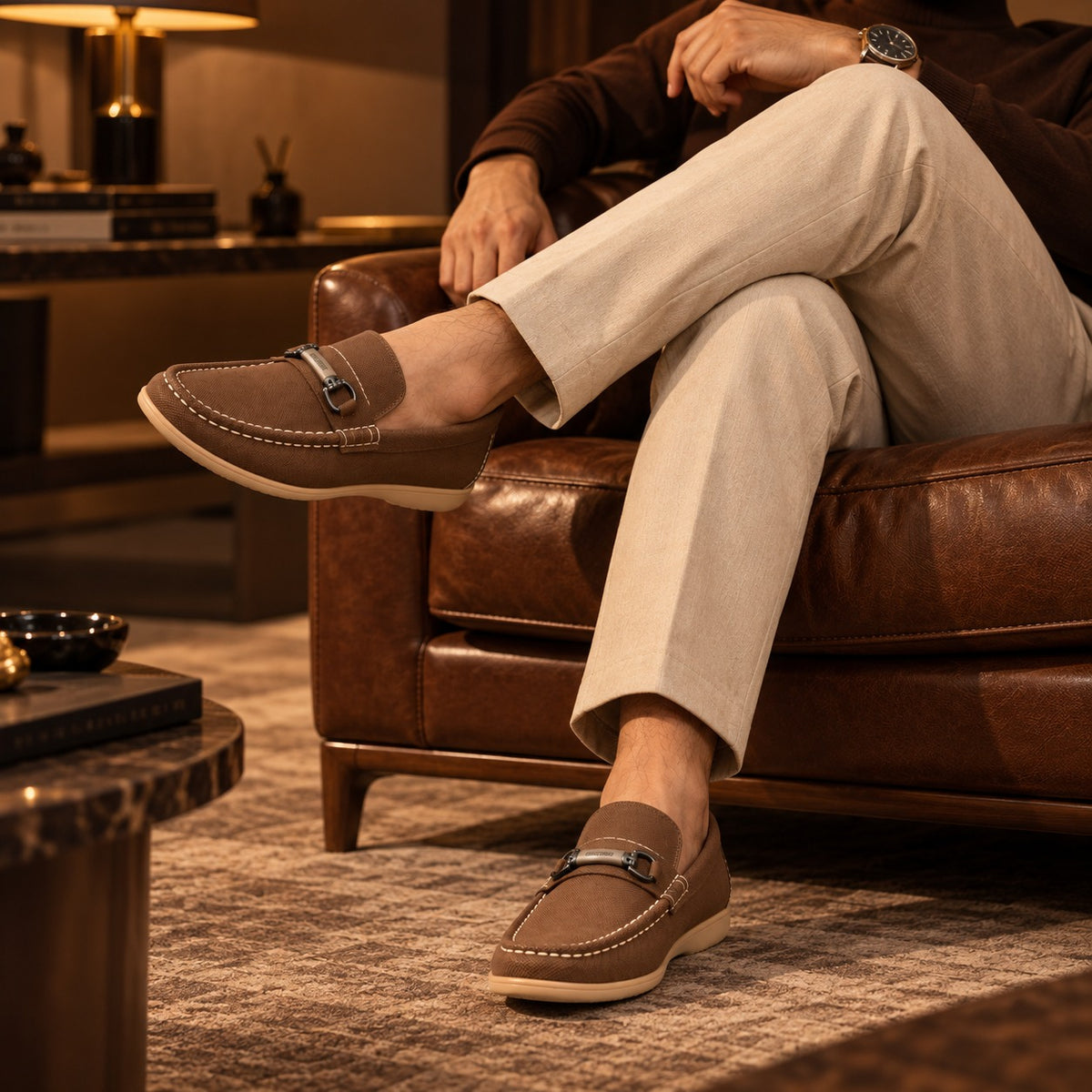WOGO PREMIUM BROWN LOAFERS-11